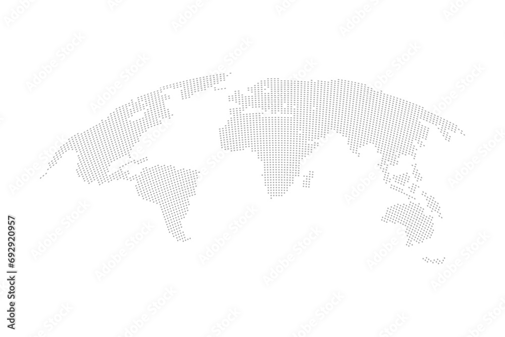Fototapeta premium digital dotted world map vector background design illustration