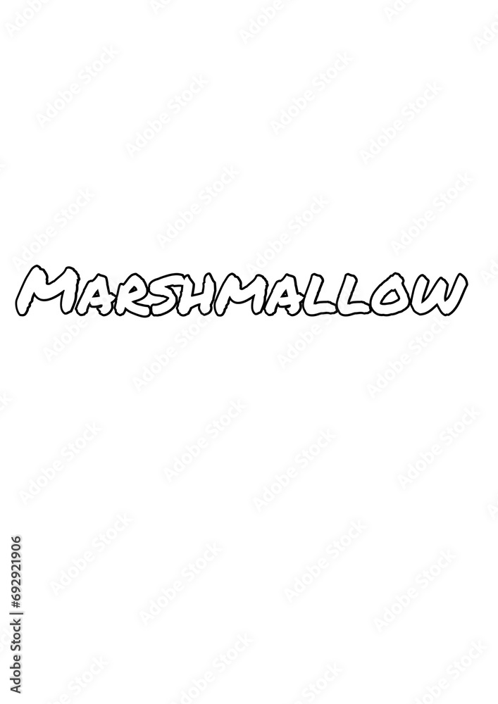 Marshmallow letters, packaging Marshmallow letters, packaging
