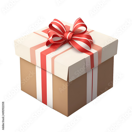 gift box isolated on white,ai generative