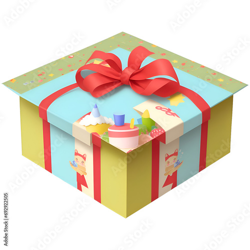 gift box isolated on white,ai generative