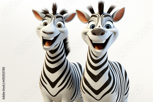 3d cartoon zebra