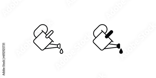 watering can icon with white background vector stock illustration