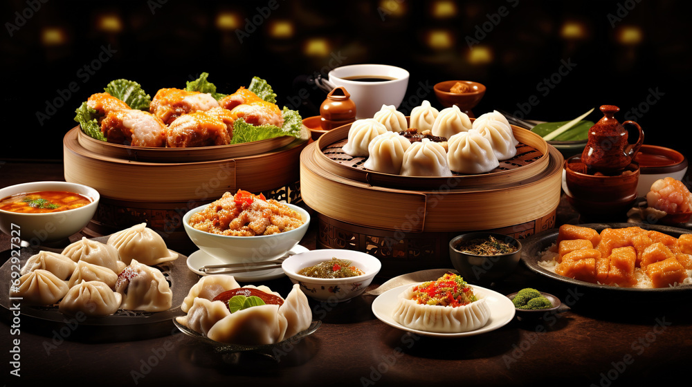 Traditional Chinese Dumplings Delights, Featuring an Variety of Tasty Dim Sum