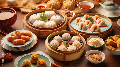 Traditional Chinese Dumplings Delights, Featuring an Variety of Tasty Dim Sum