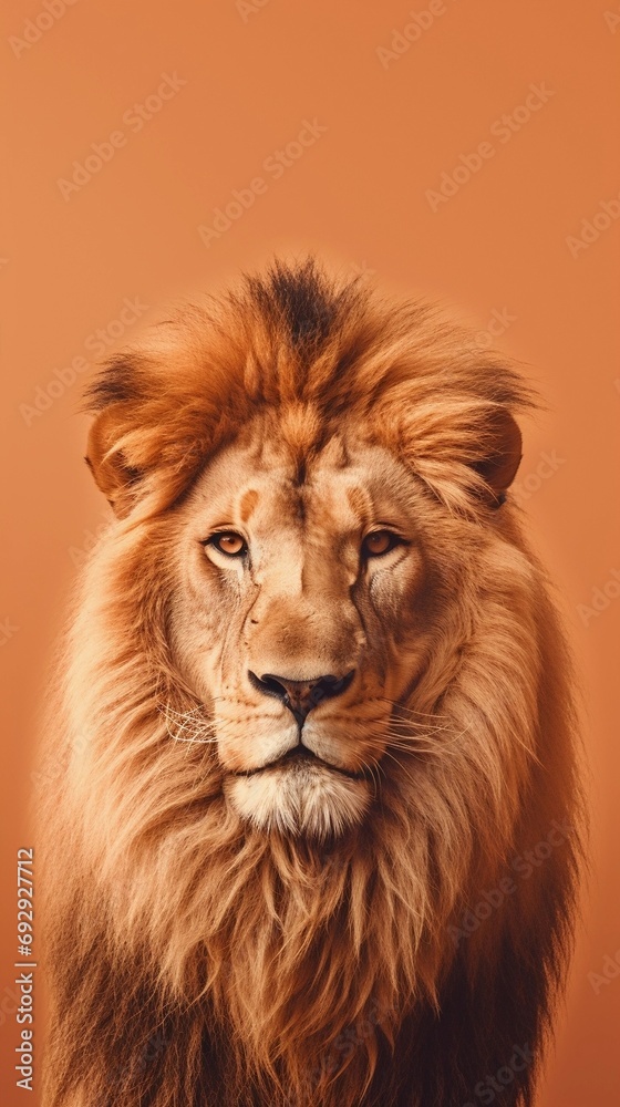 lion head portrait, background for instagram story, banner
