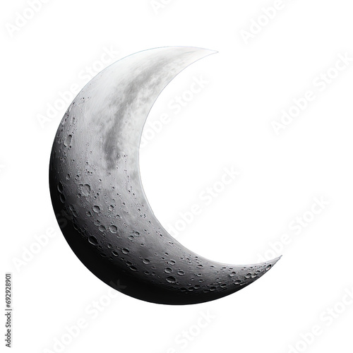 Crescent moon isolated photo