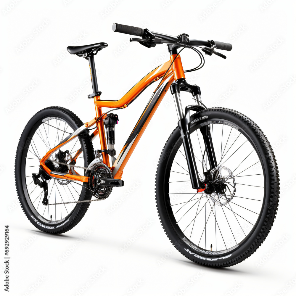 Sport orange mountain bicycle