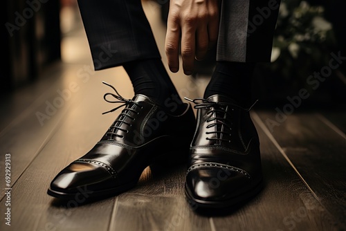 Groom shoes elegant classic dressing man Business luxury shoelace posh marriage costume clothes clothing bridegroom footwear glamour wedding suit pointed businessman accessory shoe lacing