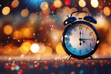 new year background with clock
