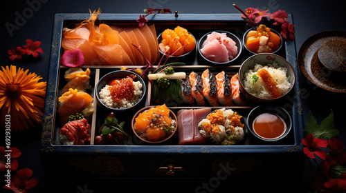 Japanese Bento Box, Where Tradition Variety Food Deliciousness in Every Crafted Lunchtime