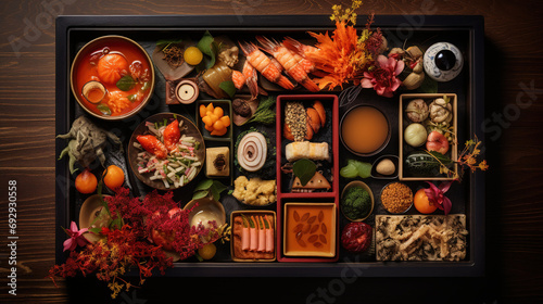 Japanese Bento Box, Where Tradition Variety Food Deliciousness in Every Crafted Lunchtime