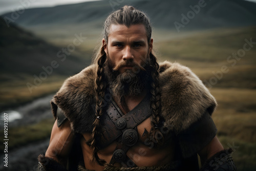 portrait of a viking warrior 