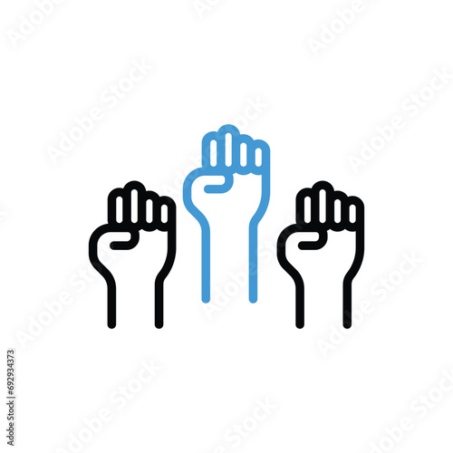 Human Rights Icon vector stock illustration.