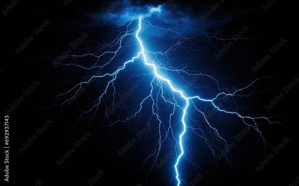 Lightning strike on black background Lightning strike on black background