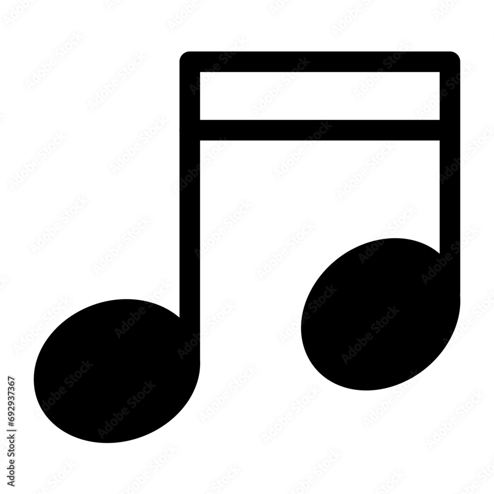 music Solid ICon Illustration music Solid ICon Illustration