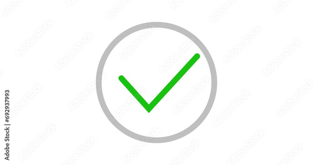 Animated check mark, tick icon. Animated check mark, tick icon.