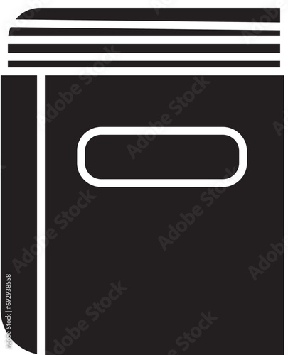 Black Book vector icon. filled flat sign for mobile concept and web design. Book pages glyph icon. Symbol, logo illustration isolated on transparent background.