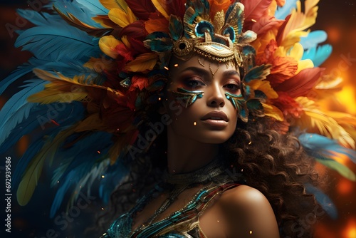 Captivating Samba Dancer: A Visual Feast of Texture and Vibrancy
