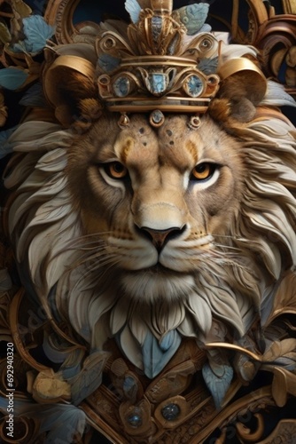 portrait of a lion king 