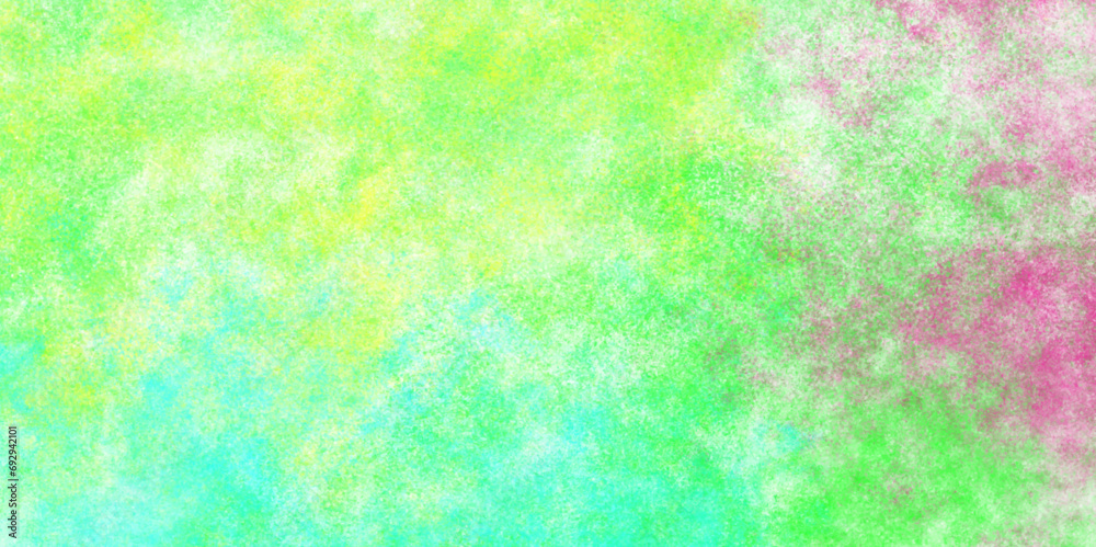 Fototapeta premium colorful abstract background of clean fresh concept, bright back social media and copy write aquarelle abstract emerald backdrop horizontal texture of multicolor paint and distress.