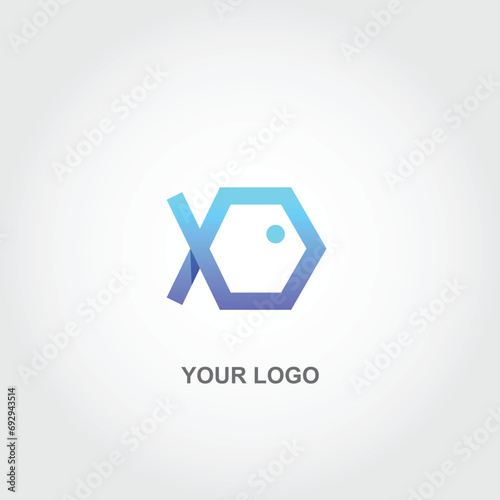 geometric fish logo