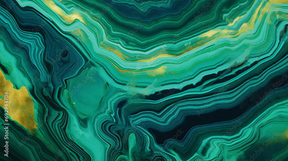 Abstract malachite green background fake agate