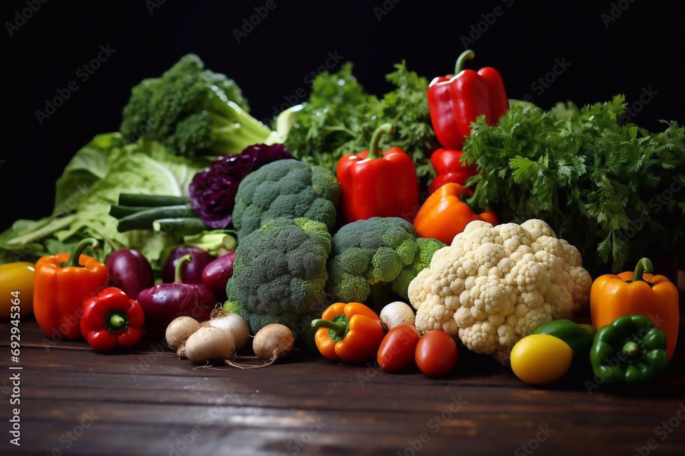 fresh vegetables on the table fresh vegetables on the table