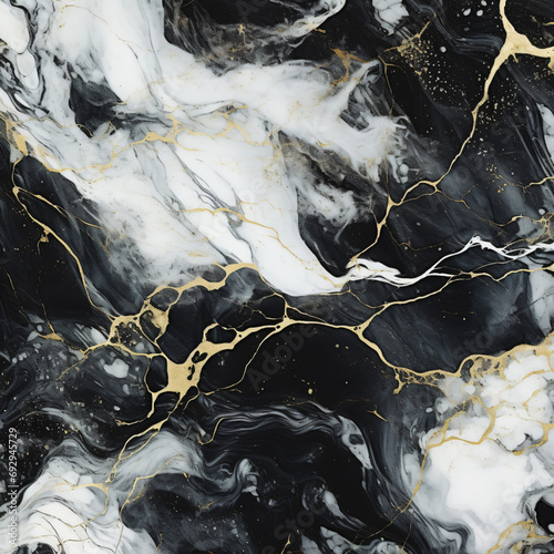 Abstract marbling texture black marble with white venture © Marie