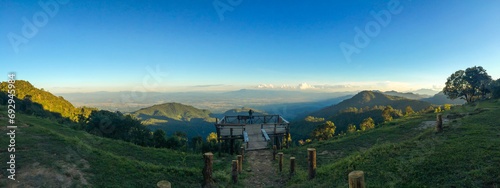 Morning view around Monson panorama viewpoint at Doi Angkhang mountain Chiangmai, Thailand photo