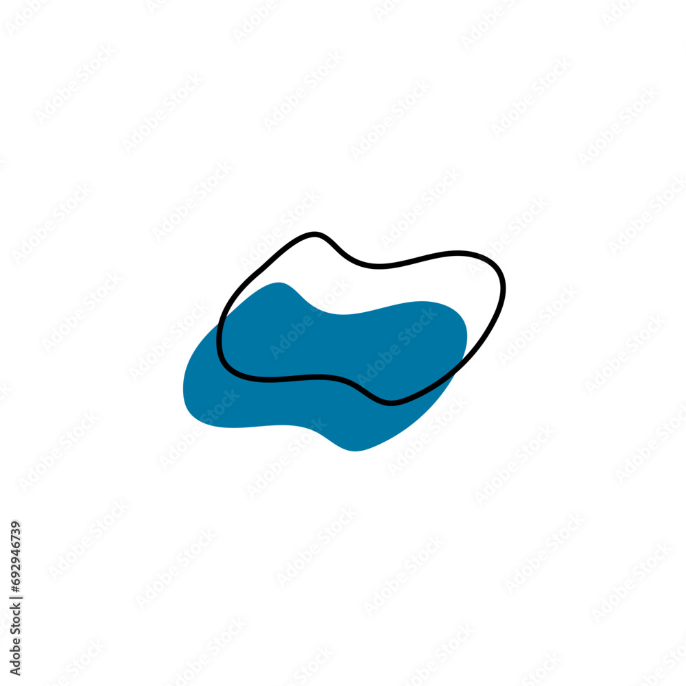 set of blob elements hand drawn vector texture set of blob elements hand drawn vector texture