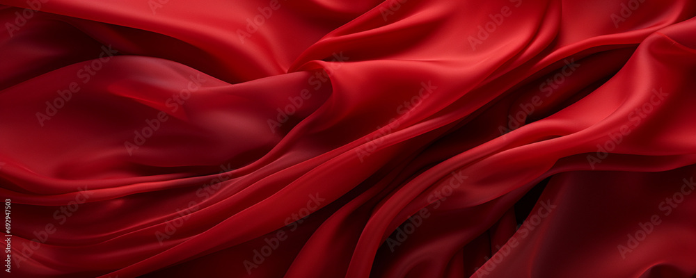Obraz premium close-up red silk