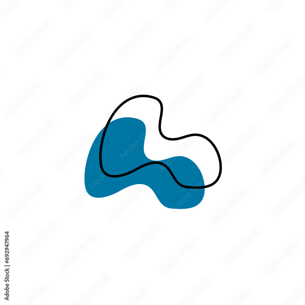 set of blob elements hand drawn vector texture set of blob elements hand drawn vector texture