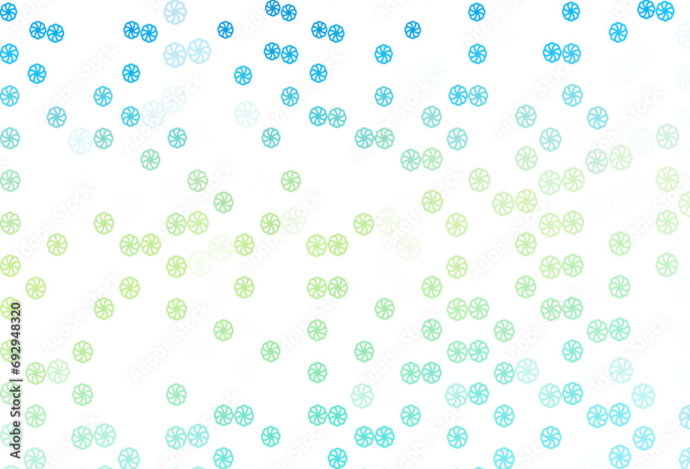 Light Blue, Yellow vector background with xmas snowflakes. Light Blue, Yellow vector background with xmas snowflakes.