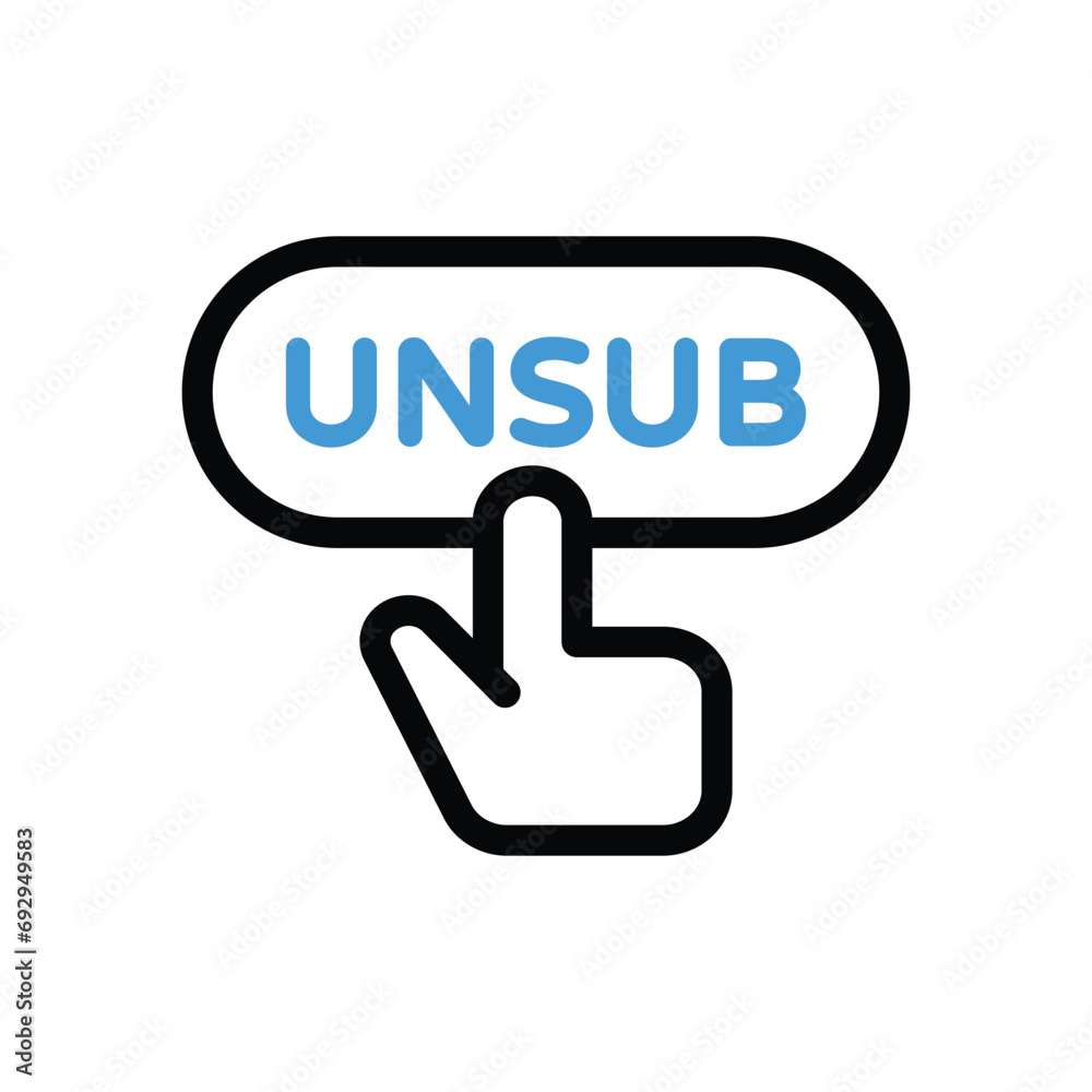 Unsubscribe Icon vector stock illustration. Unsubscribe Icon vector stock illustration.