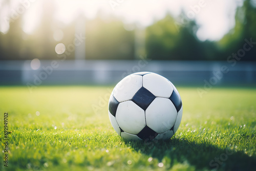 Sports Thrill: Soccer Ball on the Playing Field - Generative AI © Martin Lang