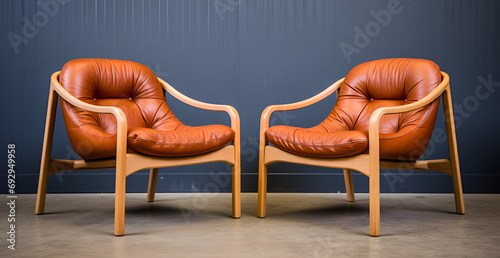 two chairs in the room, Gote Mobler Swedish Recliner with Ottoman, Luxary Furniture Product Images
 photo