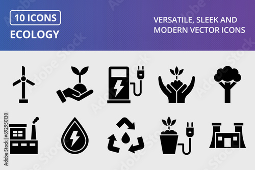 Ecology Glyph Icons Set