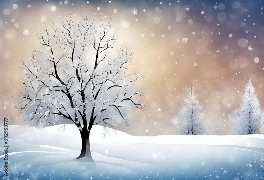 winter landscape with trees and snow winter landscape with trees and snow