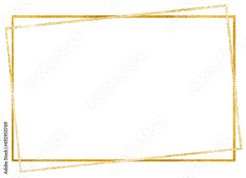Gold rectangle frame
