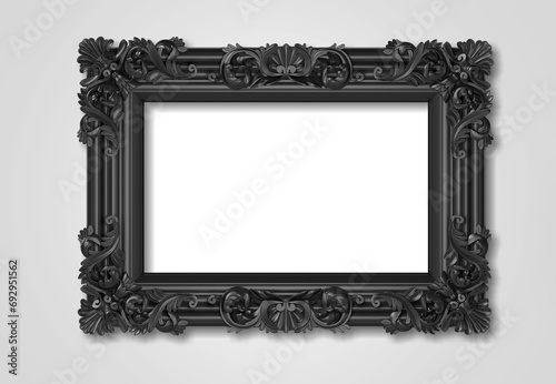 Realistic blank white frame collage