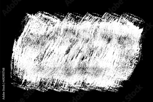 Grunge frame border. Paint brush texture vector. Black paper art illustration. 