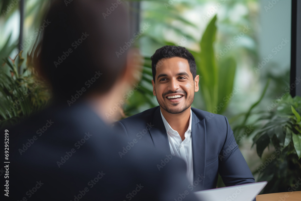 Latin American Businessman in Job Interview: Managers, Negotiation, and Recruitment Latin American Businessman in Job Interview: Managers, Negotiation, and Recruitment