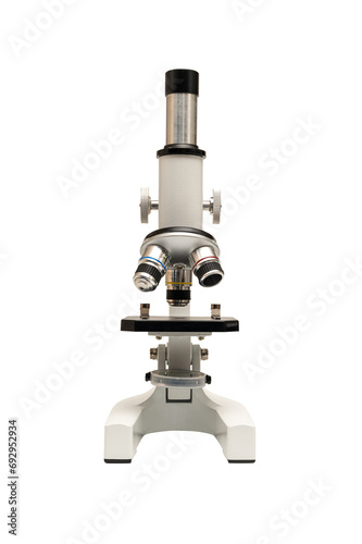 Microscope isolated on white background