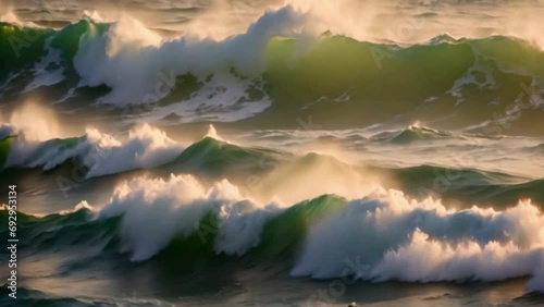 strong waves in the ocean photo