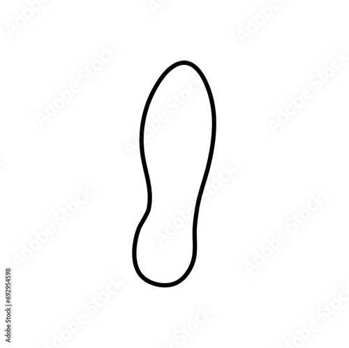 Hand drawn footprint vector 