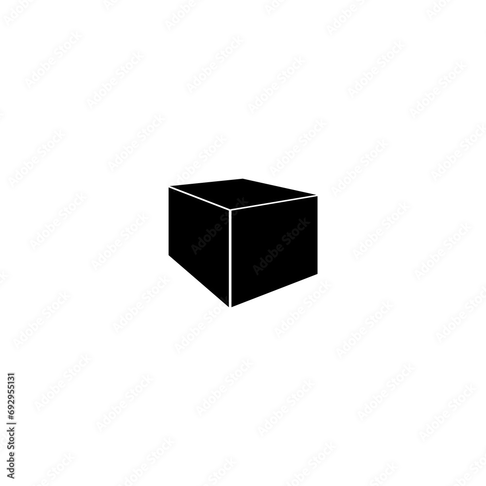 Cube box icon isolated on white background. Cube box icon isolated on white background.
