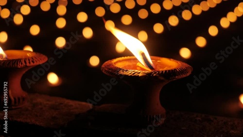 Many Lanna Thai decoration candles, Loi Krathong Thailand, 3 clips