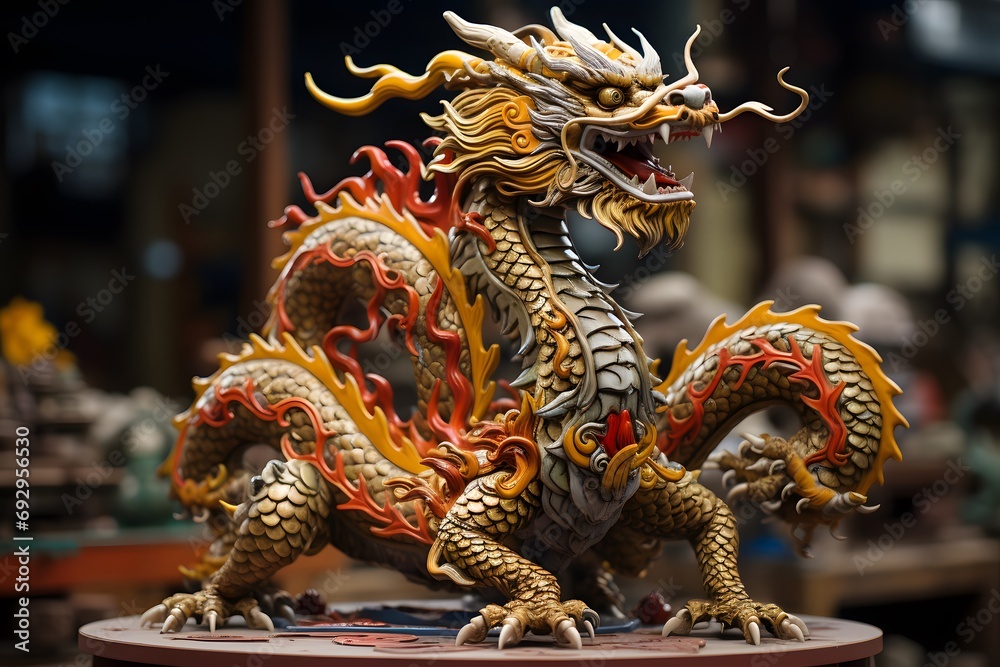 Obraz premium Stunning Chinese Dragon: Spring Festival Celebration