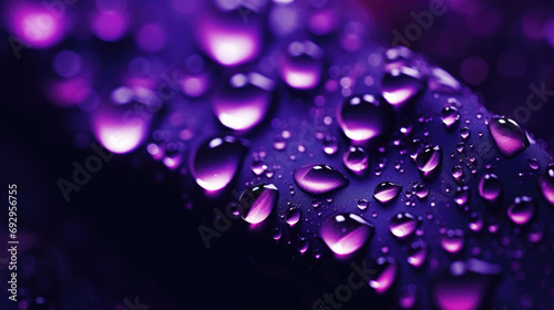 Purple waterdrops on a dark background