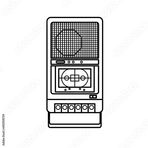 Cassette tape recorder Icon For Logo And More.